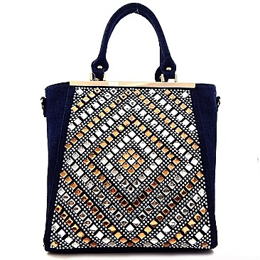 Multi Rhinestone Hotfix Hardware Quality Tote