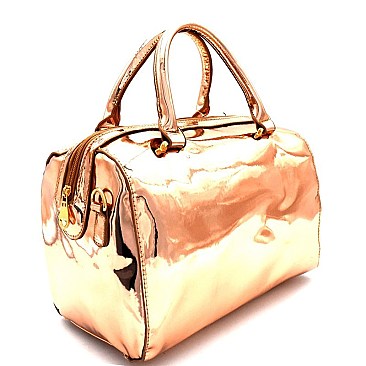 YM1152-LP Metallic 2 Way Boston Satchel