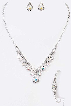 Fashion 3 PC Rhinestone Necklace Set