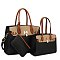 Color Block - 3 in 1 Twin Tote-Satchel Value Set