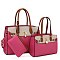 Color Block - 3 in 1 Twin Tote-Satchel Value Set