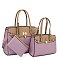 Color Block - 3 in 1 Twin Tote-Satchel Value Set