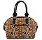 TOP QUALITY EMBOSSED SNAKE PRINT SATCHEL