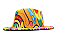 Graffiti Abstract Design Fedora Hat