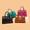 3-IN-1 Crocodile Pattern Satchel, Cross-body Set & Clutch