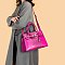 3-IN-1 Crocodile Pattern Satchel, Cross-body Set & Clutch