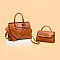 3-IN-1 Crocodile Pattern Satchel, Cross-body Set & Clutch