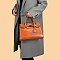 3-IN-1 Crocodile Pattern Satchel, Cross-body Set & Clutch