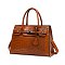 3-IN-1 Crocodile Pattern Satchel, Cross-body Set & Clutch