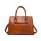 3-IN-1 Crocodile Pattern Satchel, Cross-body Set & Clutch