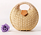 Woven Straw Round Handbag