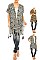 Pack of 12 Pieces Stylish Cheetah Printed Tassel Light Weight Kimono LAHN007