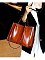 Smooth Genuine Leather Satchel - Shoulder Bag