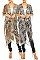 Pack of 12 Pieces Stylish Animal Print Sheer Kimono LAHN001