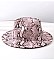 TRENDY SNAKE PRINT FEDORA HAT