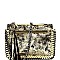 F00202-LP Tassel Chain Accent Metallic Cross Body Shoulder Bag