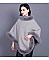 TRENDY SOFT TEXTURED DICHROMATIC FAUX FUR PONCHO