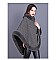 TRENDY SOFT TEXTURED DICHROMATIC FAUX FUR PONCHO