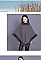 TRENDY SOFT TEXTURED DICHROMATIC FAUX FUR PONCHO