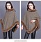 TRENDY SOFT TEXTURED DICHROMATIC FAUX FUR PONCHO