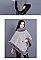 TRENDY SOFT TEXTURED DICHROMATIC FAUX FUR PONCHO