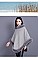 TRENDY SOFT TEXTURED DICHROMATIC FAUX FUR PONCHO