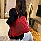 2 in 1 Quilted Shopping Tote Bag