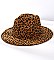 QUALITY LEOPARD PRINT FEDORA HAT