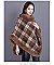 COMFY SOFT CHECKERED FUR ACCENT PONCHO