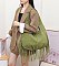 Suede Fringe Hobo Shoulder Bag wholesale