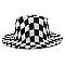 Classic Checkered Fedora Hats