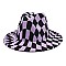 Classic Checkered Fedora Hats