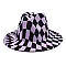 Classic Checkered Fedora Hats