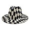 Classic Checkered Fedora Hats