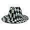 Classic Checkered Fedora Hats