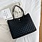 2 in 1 Quilted Shopping Tote Bag