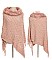 ELEGANT FUR COLLAR FRINGED PONCHO