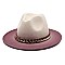 2 Tone Chain Accent Fedora Hat