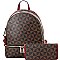 Monogram Fashion Backpack Wallet SET MH-007-7285W