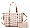 2 IN 1 STYLISH CHECKERED BUCKLE TOTE BAG WALLET SET