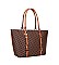 2 IN 1 STYLISH CHECKERED BUCKLE TOTE BAG WALLET SET