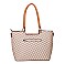 2IN1 FASHION RIBBON CHECKERED TOTE BAG WITH MATCHING WALLET