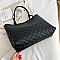 2 in 1 Quilted Shopping Tote Bag