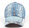 Driping Diamond Rhinestone Denim Cap