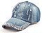 Driping Diamond Rhinestone Denim Cap