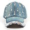 Driping Diamond Rhinestone Denim Cap