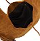 Suede Fringe Hobo Shoulder Bag