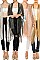 Pack of 12 Pieces Stylish Lurex Fringe Cardigan LAHN010