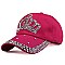 Rhinestone Crystal Studded Crown Denim Cap