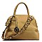 Fashion Dome Satchel with Flower Strap